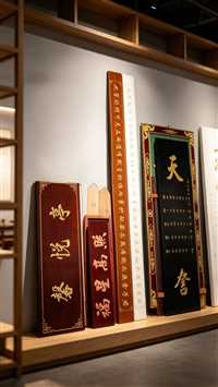 原木色牌匾对联定制北京门头沟区发光字招牌定制