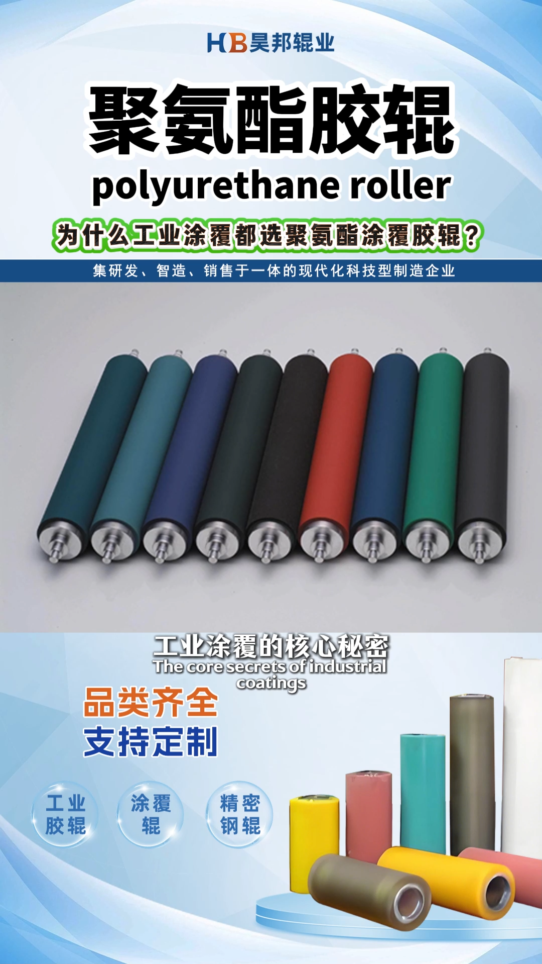 為什么工業(yè)涂覆都選聚氨酯涂覆膠輥？ 視頻